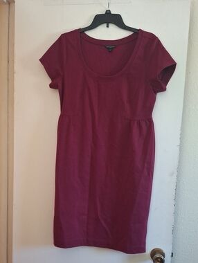 Dress Banana Republic Women’s Short Sleeve Scoop Neck  - Wine